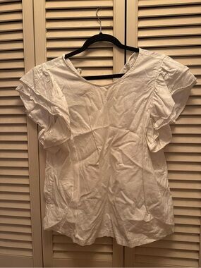 a new day White Ruffle Sleeve Blouse